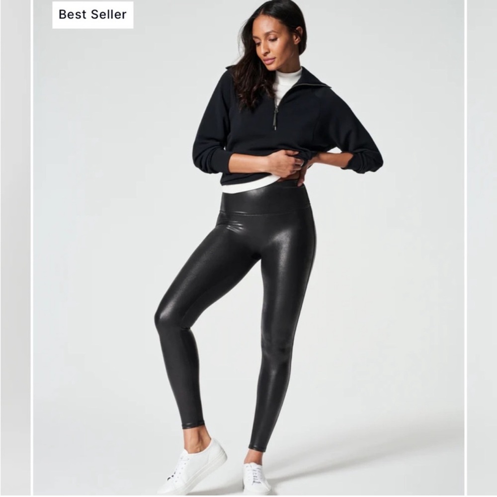 Spanx Faux Leather Leggings in Black